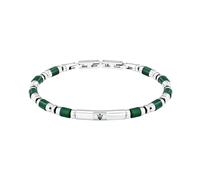 Maserati Pulsera para Hombre en Acero, Piedras, Largo 21,5 cm, Colección ICONIC - JM334AVD48