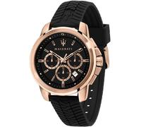 Maserati Reloj para Hombre, Colección Successo, en Acero Inoxidable, PVD Oro Rosa, Silicona, con Correa de Silicona - R8871621012