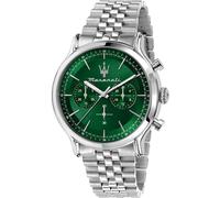 Maserati Reloj para Hombre, Cronógrafo, Analógico, Correa de Acero, Resistente al Agua, Caja de 42 mm, Colección Vintage - R8873618033