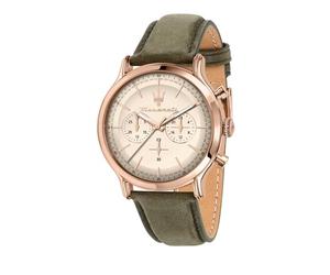 Maserati Reloj de Hombre, Cronógrafo, Analógico, Correa de Piel, Resistente al Agua, Colección Vintage, Regalo para Hombre - R8871633007