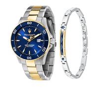 Maserati Reloj de Hombre, Hora, Fecha, Analógico, Correa de Acero, Colección Competizione Special Pack con Pulsera - R8873600007