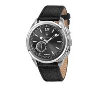 Maserati R8851112001 Reloj inteligente híbrido de cuero negro Traguardo para hombre