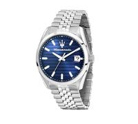 MASERATI Reloj Hombre, Hora, Fecha, Analógico, 43 mm, Colección ATTRAZIONE, Rayas Horizontales