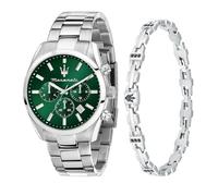 Maserati Reloj para Hombre, Analógico, Cuarzo, Multifunción, Brazalete de Acero, Colección Attrazione - R8853151017