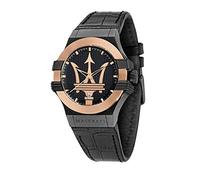 Maserati Reloj para Hombre, Colección Potenza, en Acero, PVD Negro, Piel - R8851108032