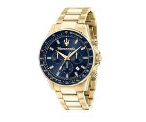 Maserati Reloj para Hombre, Colección Sfida, en Acero Inoxidable, PVD Oro Amarillo, con Correa de Acero Inoxidable - R8873640005
