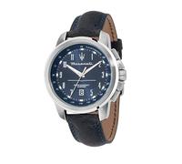 Maserati Reloj para Hombre, Colección Successo, Movimiento de Cuarzo, Solo Tiempo con Fecha, en Acero y Cuero - R8851121003