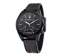 Maserati Reloj para Hombre, Colección Traguardo, Movimiento de Cuarzo, cronógrafo, en Acero, PVD Negro, Poliuretano - R8871612004
