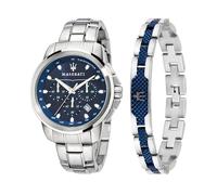 Maserati Successo Reloj Hombre, Cronógrafo y Pulsera de Acero, PVD Azul - R8851121016