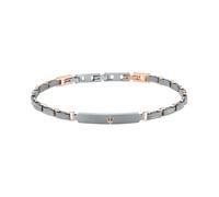 Maserati Titanium Pulsera de Hombre Cadena | Acero, Gris, Oro Rosa, Talla 19 + 3 cm