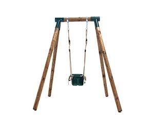| MASGAMES | Columpio de Madera Individual Kila | con Silla de bebé | Madera tratada | Anclajes incluidos | Uso doméstico |