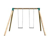 | MASGAMES | Columpio Karai Deluxe | Asientos de Caucho y Cadenas | Madera Cuadrada | Aguanta el Peso de los Adultos | Anclajes incluidos |