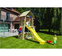 | MASGAMES | Parque infantil Belvedere XL | Plataforma a 150 cm de altura | con pared de escalada | Arenero en la base | Rampa de tobogán | Anclajes incluidos | Uso doméstico |