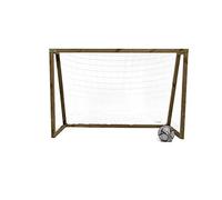 MASGAMES | Porteria de fútbol de Madera | Modelo M | 180 cm (Largo) x 60 cm (Ancho) x 120 cm (Alto) | Madera tratada | con Red y Anclajes incluidos |