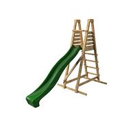 MASGAMES | Tobogán Mola XL | Madera tratada | Altura Plataforma 150 cm | Anclajes incluidos | Conector a Manguera |