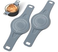 Masgarlan Eslinga de silicona para horno holandés, 2 piezas reutilizables para masa madre, juego de alfombrillas antiadherentes, accesorios para hornear