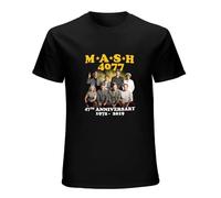 Mash 4077 Vintage 47Th Anniversary TV Series Print Unisex T-Shirts Men tee Cotton Tops Black Shirt L