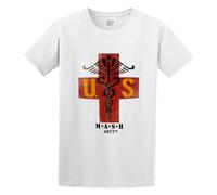 Mash 4077Th Us Medic Squadron Red Cross Army Military TV Print Unisex T-Shirts Men tee Cotton Tops White Shirt XL