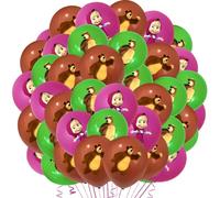 Masha 42 Pcs Globo Decoración de Cumpleaños, Kit de Fiesta Masha