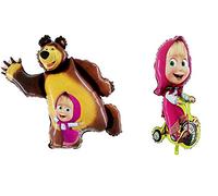 Masha y el oso deben tener un conjunto de dos globos, para suministros de fiesta y cumpleaños