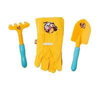 Masha y el Oso Set de Jardín 3 Piezas, Herramienta de jardín para niños (Juguete de Arena Compuesto por Guantes, Pala de Mano y rastrillo de Mano, a Partir de 3 años, Dimensiones: 3 x 19,5 x 27,5 cm)