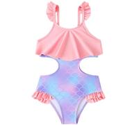 MashaKeke - Disfraz de natación juvenil con tela de lágrima, tankini para fiestas de playa, para diversión en la piscina, tankini de tela suave, E, 7T