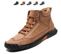 MASHANGGOU Botas ortopedic cómodas hechas a mano para hombre | Casual Mid Top Walking Driving Shoes Waterproof Hiking Boots Wide Toe Outdoor Non-Slip Trekking Boot