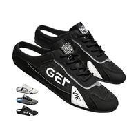 MASHANGGOU New Summer Men's Slip on Mule Sneakers, Men's Backless Sneakers Sports Slippers Casual Mesh Trendy Backless Tenis Shoes, Negro B., 50 EU