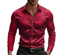 Mashaouyo Camisas para hombre, ropa de trabajo, camisa brillante para el Reino Unido, camisas de manga larga para gimnasio, camisas de manga larga, camisa casual, cárdigans, botones, camisetas y tops