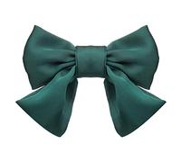 Mashaouyo Clip de cabeza de lazo rojo para niñas, joyería francesa, tocado retro, pinzas cortas (verde, talla única)