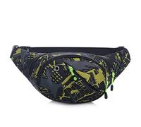 Mashaouyo Deportes al aire libre Unisex Casual Camoufla Tamaño Pack Bicicleta Ciclismo Deporte Cinturón Bolsa Almuerzo para Hombres Trabajo Yeti (Yellow, One Size)