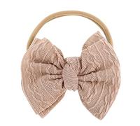 Mashaouyo Diadema elástica con lazo para bebés y niñas pequeñas (café-C, talla única)
