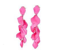 Mashaouyo Pendientes de aro de perlas para mujer, aretes de amante, aretes rectangulares colgantes con borla para mujer, ligeros, joyería sensible para mujer, talla única