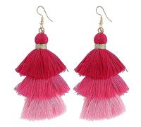 Mashaouyo Pendientes de aro de perlas para mujer, aretes de amante, aretes rectangulares colgantes con borla para mujer, ligeros, joyería sensible para mujer, talla única