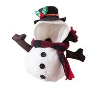 Mashaouyo Ropa divertida de Navidad para mascotas, disfraz divertido de muñeco de nieve que se convierte en muñeco de nieve. Perchas y estante para ropa para mascotas (blanco, M)