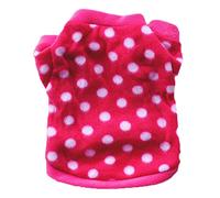 Mashaouyo Ropa estampada para perros y gatos pequeños, ropa cálida de invierno para mascotas, abrigo, camisa, disfraz de Navidad para mascotas, ropa suave de chihuahua, perchas pequeñas (rosa intenso,
