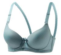 Mashaouyo Sujetadores para mujeres de mediana edad y ancianos, sin aros, copas finas, de algodón, cómodos y transpirables, sin varillas, Verde tirando a negro, 66