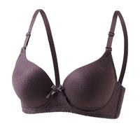 Mashaouyo Sujetadores para mujeres de mediana edad y ancianos, sin aros, copas finas, de algodón, cómodos y transpirables, sujetadores deportivos de alto soporte para mujer, Morado (, 62