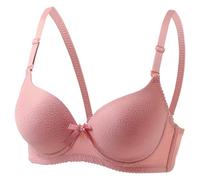 Mashaouyo Sujetadores para mujeres de mediana edad y ancianos, sin aros, copas finas, de algodón, cómodos y transpirables, sujetadores deportivos de alto soporte para mujer, rosa, 62