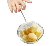 Mashed Potato Masher | 24-hole Heavy Duty Stainless Steel Kitchen Tool - Food Masher Kitchen Utensils | for Vegetables Meat Butter Salad Fruit Pumpkin Sauce