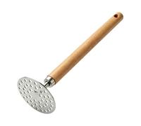 Mashed Potato Masher - Wooden Handle Non-Slip Stainless Steel Masher Tool