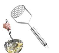Masher de patatas - Masher de patatas de acero inoxidable 9.45x3.15 pulgadas | Patrón de patrón gadget de cocina con mango no deslizante comida ricer -potatos ricer press