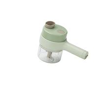 Masher - Juego de cortador eléctrico de verduras 4 en 1 de mano, trituradora de verduras y chile, herramienta de cocina, carga USB, máquina trituradora de jengibre