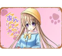 Mashiro Arisaka, Aokana: Four Rhythm Across The Blue - Póster de anime para decoración de pared del hogar, letrero de metal retro, 20 x 30 cm