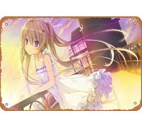 Mashiro Arisaka, Aokana: Four Rhythm Across The Blue - Póster de anime para decoración de pared del hogar, letrero de metal retro, 20 x 30 cm