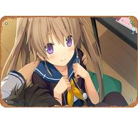 Mashiro Arisaka, Aokana: Four Rhythm Across The Blue - Póster de anime para decoración de pared del hogar, letrero de metal retro, 20 x 30 cm