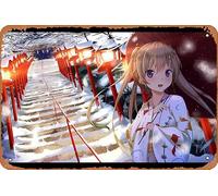 Mashiro Arisaka Aokana: Four Rhythm Across The Blue - Póster de anime para decoración de pared del hogar, letrero de metal retro de 20 x 30 cm