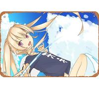 Mashiro Arisaka, Aokana: Four Rhythm Across The Blue - Póster de anime para decoración de pared del hogar, letrero de metal retro, 20 x 30 cm