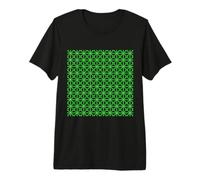 Mashrabiya-Estilo Patrón Geométrico Recorte Verde Camiseta Premium