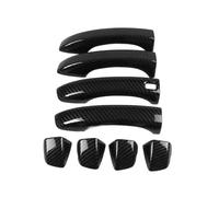 MASHRGX Manija Puerta Cubierta Para MG Para ZS 2017 2018 2019 2020 2021 2022 Embellecedores Adhesivos Para Manijas Exteriores Puertas Laterales Coche (Carbon 1 hole)